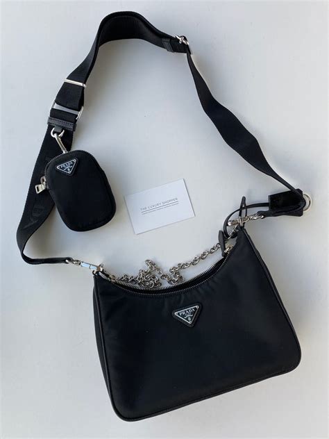 prada black crossbody bags|Meer.